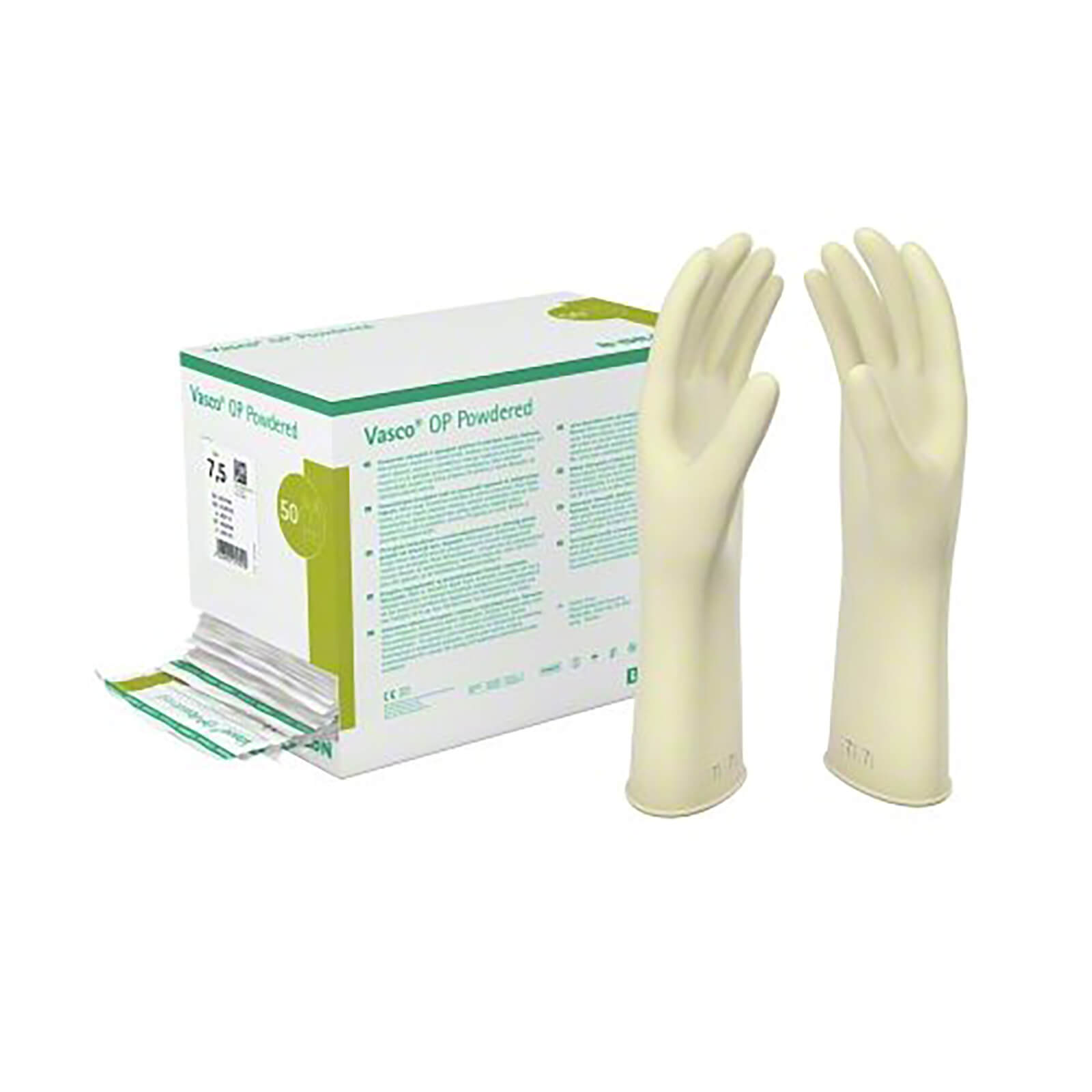 B.Braun Vasco OP powdered OP-Handschuhe Latex, steril 50 Paar - 7 2X50 St