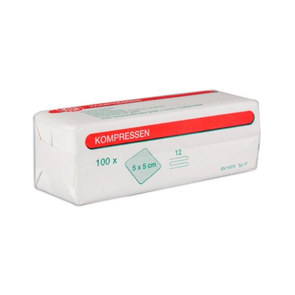 NOBA Mullkompressen unsteril 12- lagig 100 Stück - 5 x 5 cm 100 St