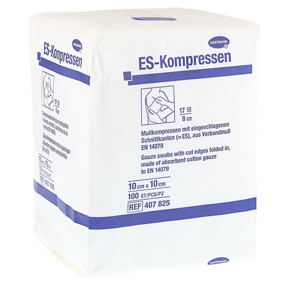 Es-kompressen Unsteril 10x10 cm 8fach 100 St
