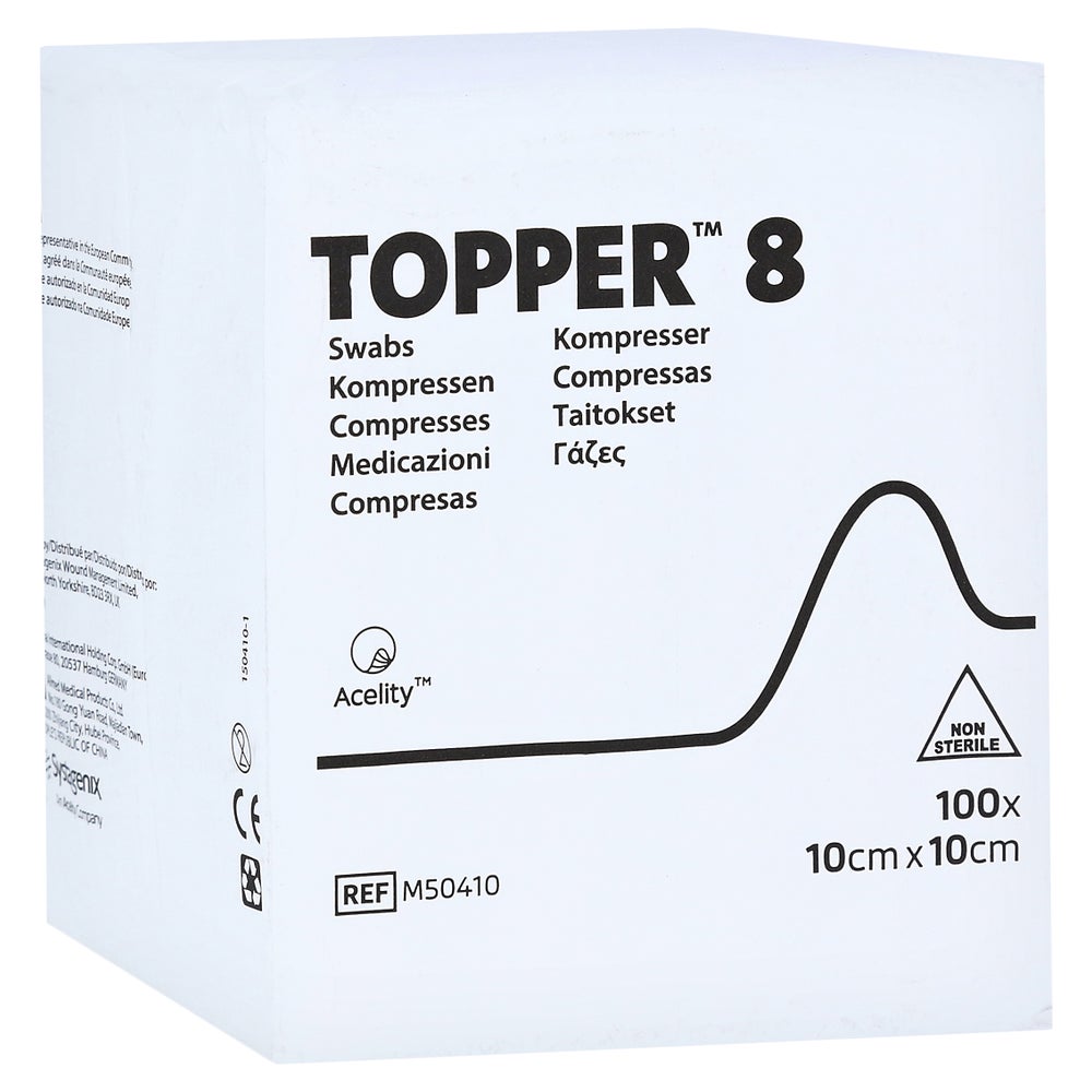 Topper 8 Kompressen 10x10 cm unsteril 100 St