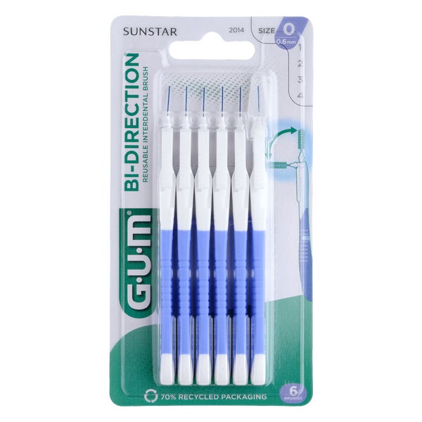 GUM Bi-direction Interdentalb.0,6 mm hel 6 St