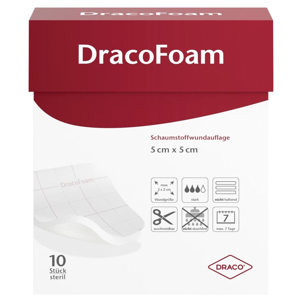 Dracofoam Schaumstoff Wundauflage 5x5 cm 10 St