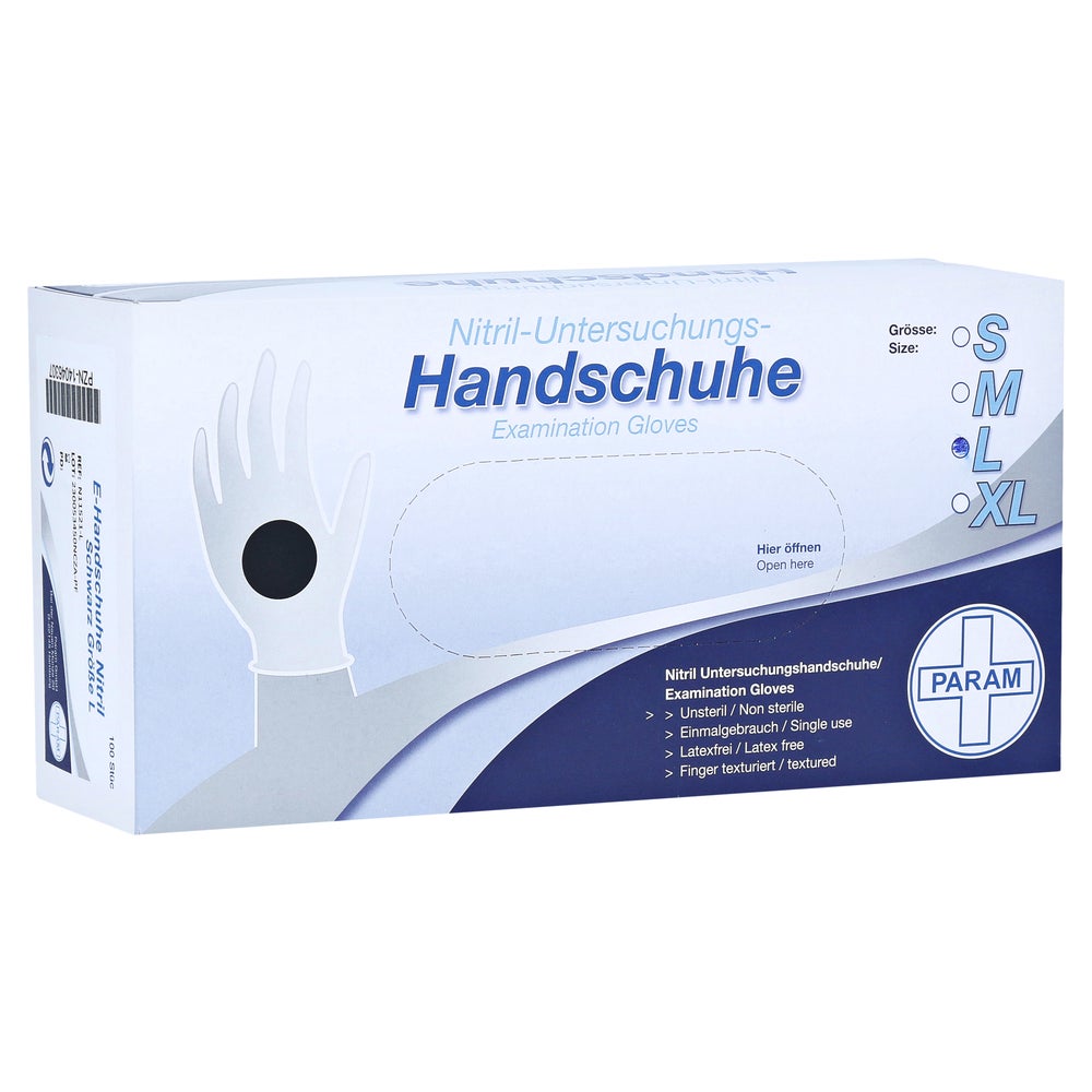 Handschuhe Einmal Nitril L schwarz 100 St
