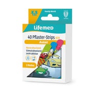 Lifemed Pflaster-Strips Box 6 cm x 1,7 cm farbig "Autos", 1 Pack 40 St