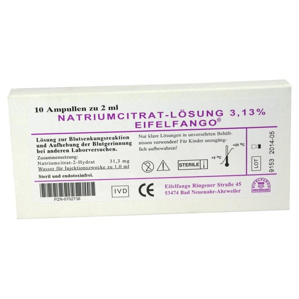 Natrium Citricum 3,13% Ampullen 10X2 ml