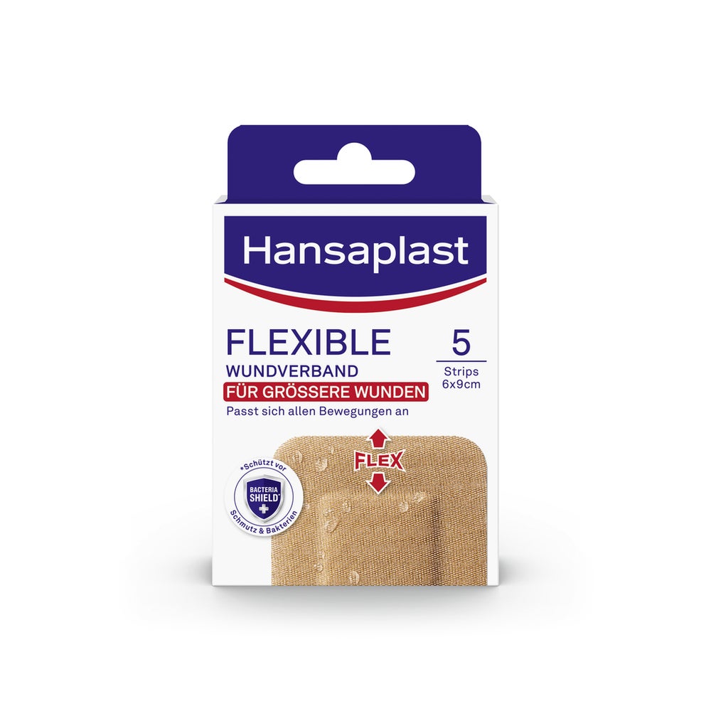 Hansaplast Flexible Wundverband 6x9,5 cm 5 St