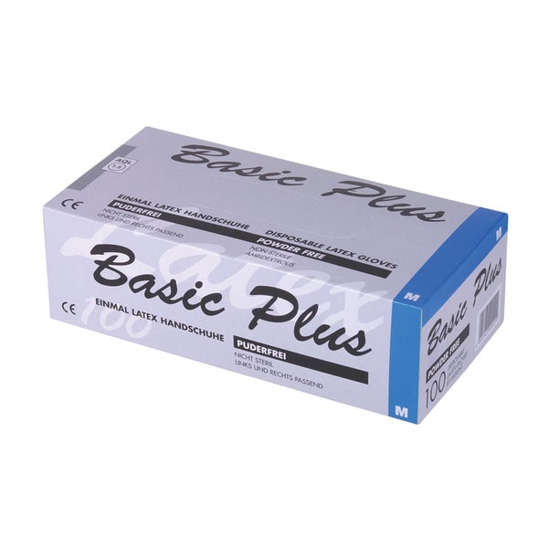 AMPri Basic Plus Latexhandschuhe puderfrei weiß 100 Stück - L 100 St