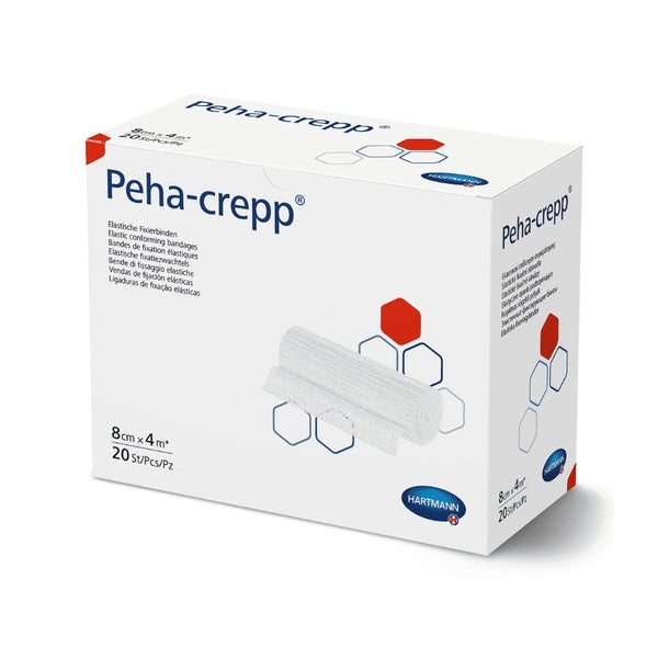 Hartmann Peha-crepp® superelastische Fixierbinde 20 Stück lose im Karton - 4 m x 4 cm / Packung = 20 Stück (80 m) 20 St