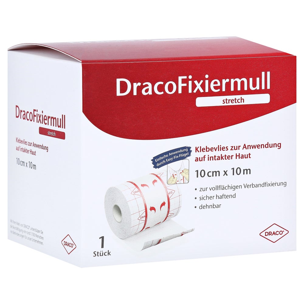 Dracofixiermull Stretch 10 cmx10 m 1 St