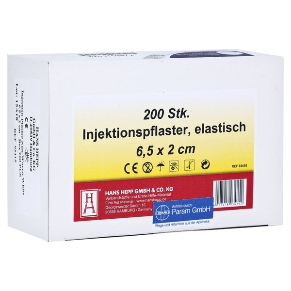 Injektionspflaster 2x6,5 cm Vlies weiß 200 St