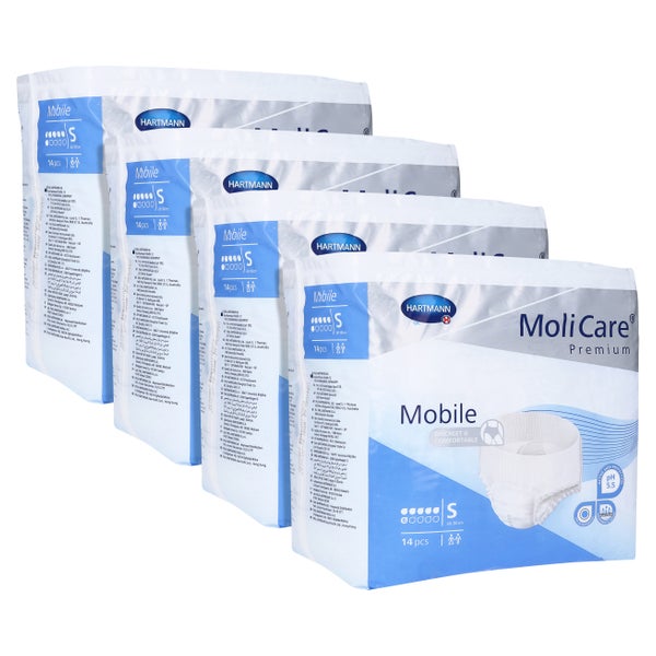 MoliCare Premium Mobile, 6 Tropfen, Gr. S, 60 - 90 cm Hüftumfang 4X14 St