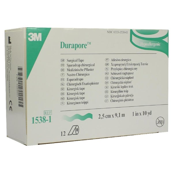 Durapore Silkpflaster 2,5 cmx9,1 m Rolle 12 St