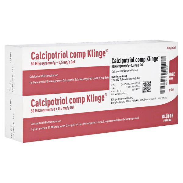 CALCIPOTRIOL comp Klinge 50 µg/g + 0,5 mg/g Gel 2X60 g