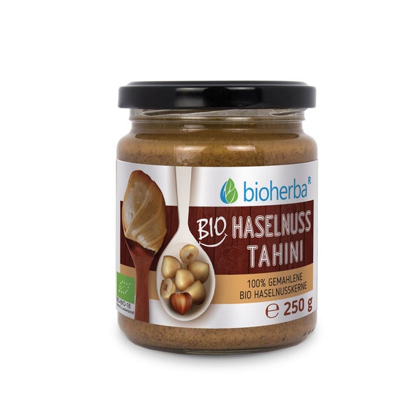 Bioherba Bio Haselnuss Tahini 100% gemahlene Bio Hazelnusskerne 250 g
