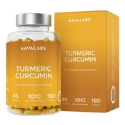 Produktabbildung: Aavalabs Kurkuma 95 % Curcumin + Piperin, 180 Kapseln 180 St