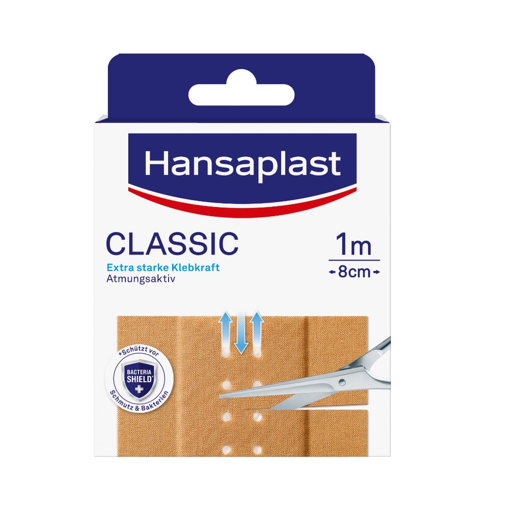 Hansaplast Classic Pflaster 8cm x1 m 1 St
