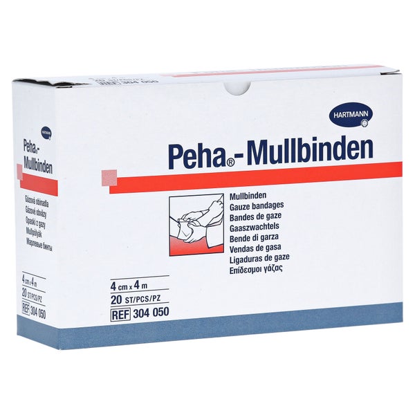 Hartmann Peha Mullbinden Fixierbinde 20 Stück - 4 m x 4 cm 20 St