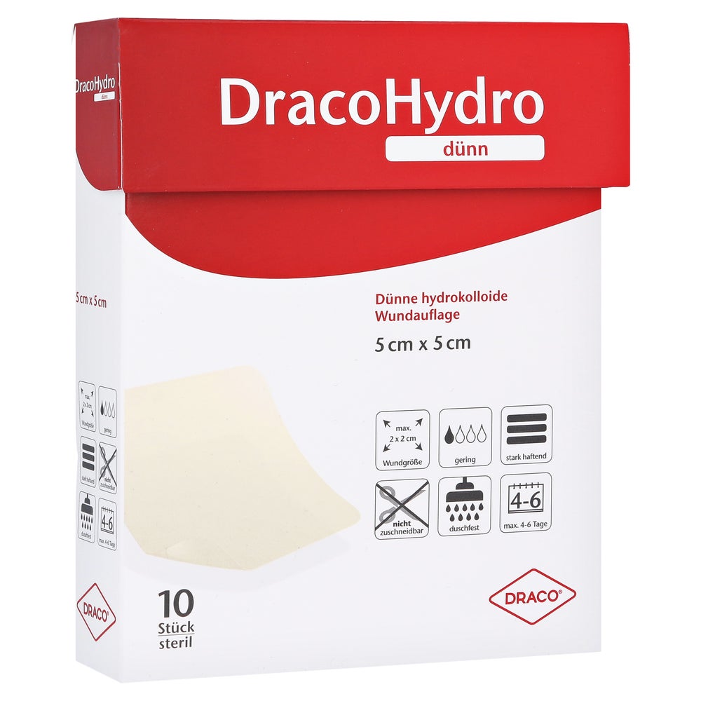 Dracohydro dünn Hydrokoll.wundauflage 5x 10 St