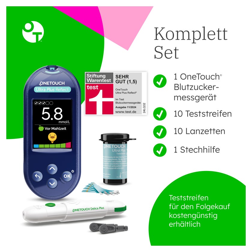OneTouch Ultra Plus Reflect Blutzucker-Messgerät (mmol/L) St