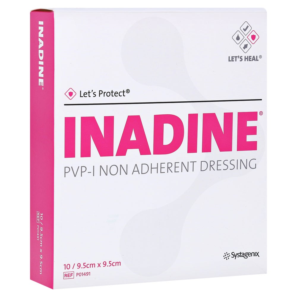 Inadine Salbengaze m. PVP Iod. 9,5x9,5cm 10 St