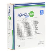 Aquacel Ag+ Extra 5x5 cm Kompressen 10 St