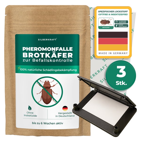 Silberkraft Pheromonfalle Brotkäfer 3 Stück 3 St