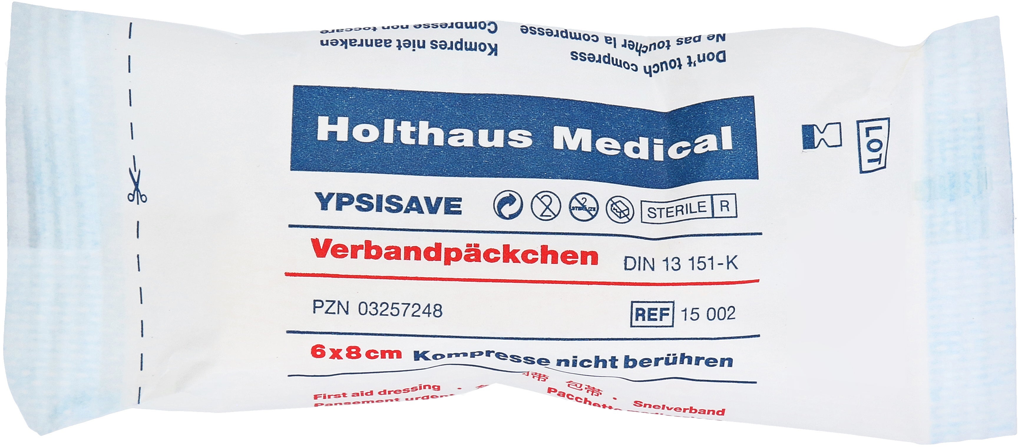 Holthaus Medical YPSISAVE Verbandpäckchen steril - 6 x 8 cm 1 St