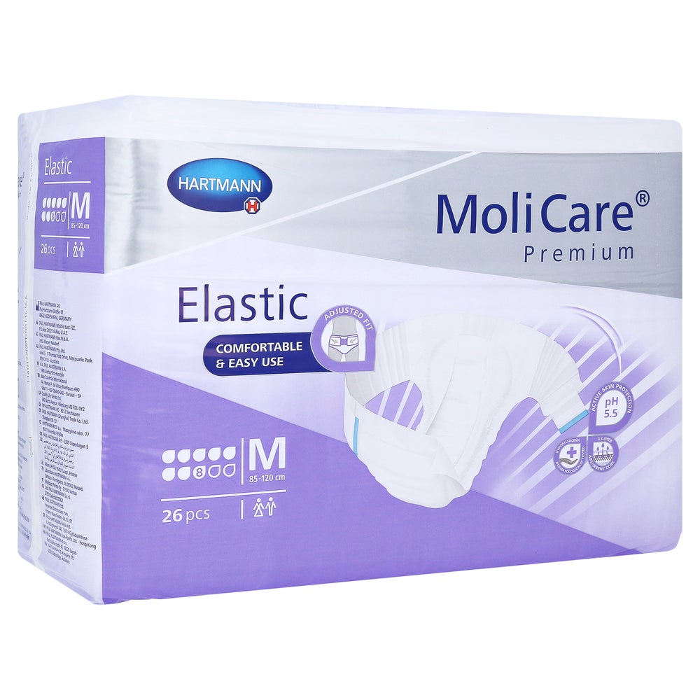 MoliCare Premium Elastic, 8 Tropfen, Gr. M, Hüftumfang 85 - 120 cm 26 St