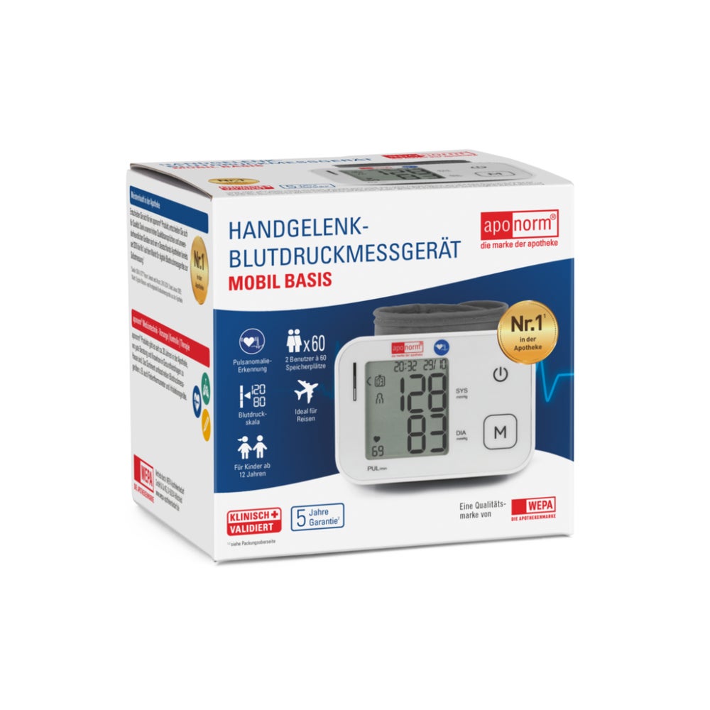 aponorm Mobil Basis Handgelenk-Blutdruckmessgerät 1 St