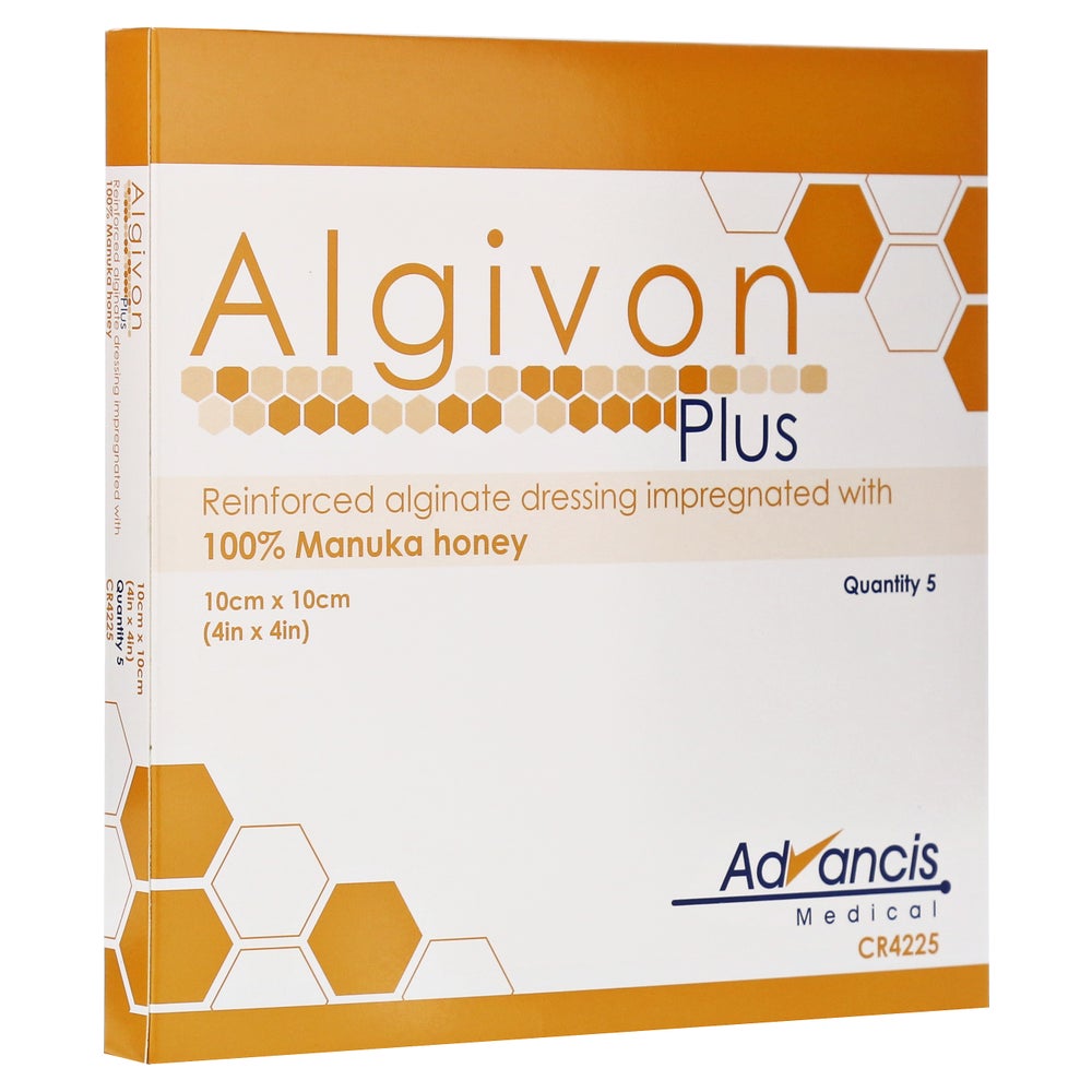 Algivon Plus Honigalginat Wundauflage 10x10 cm 5 St
