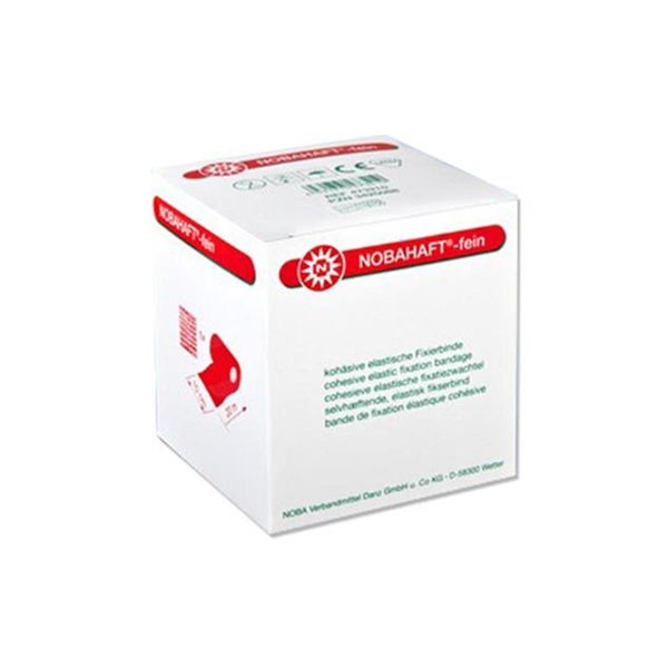 NOBA Nobahaft Fein kohäsive Fixierbinde 20 m x 8 cm - Rot 1 St