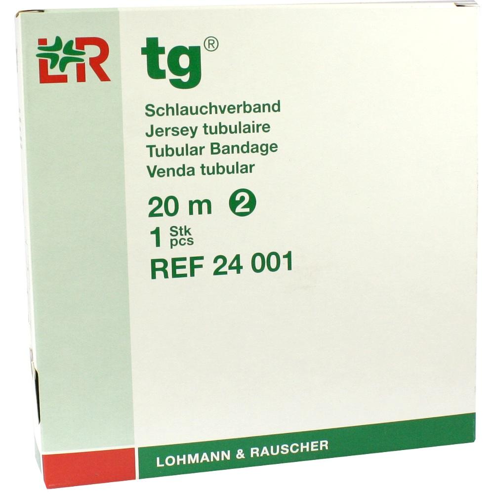 Lohmann & Rauscher tg Schlauchverband, weiß, 20 m, nahtlos gestrickt und dehnbar - 1 Stück, Gr. 2 (2,3 cm) für Finger, Zehen 1 St