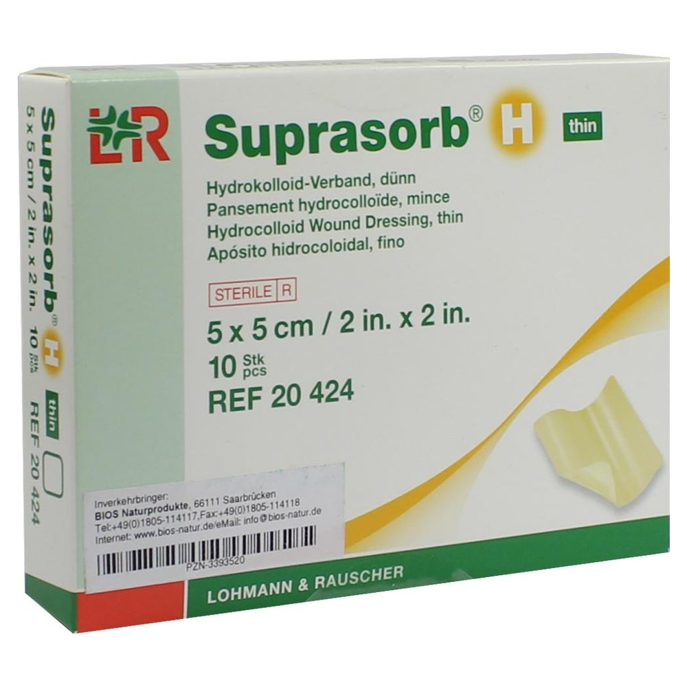 Suprasorb H Hydrokoll.verb.dünn 5x5 cm 10 St