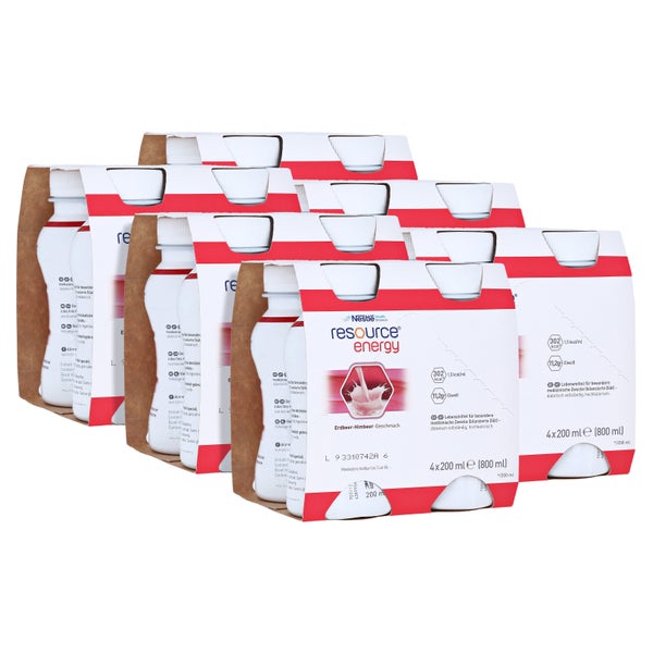 Nestle Resource Energy Erdbeer-Himbeer, 6 x 4 x 200 ml 24X200 ml