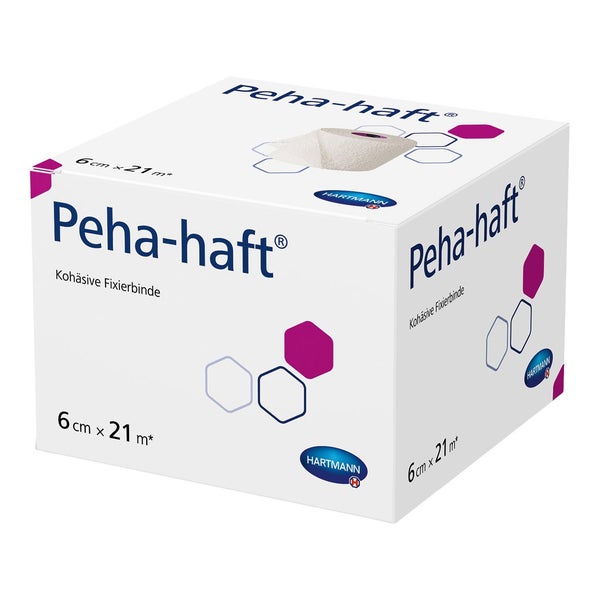 Hartmann Peha-haft Kohäsive Fixierbinde, 21 m, elastisch - 6 cm / 1 Packung = 1 Binde (21 m) 1 St