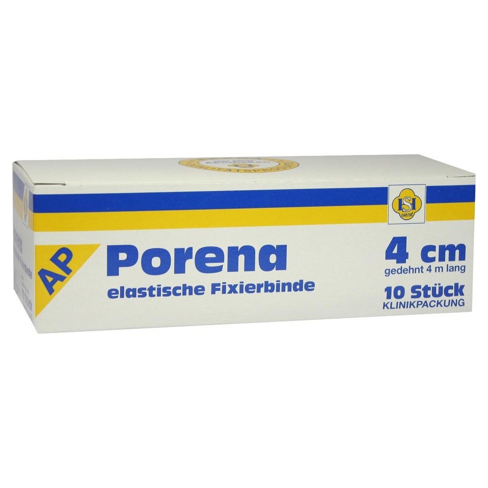 Porena Elast.mullbinde 4 cm weiß o.Cello 10 St