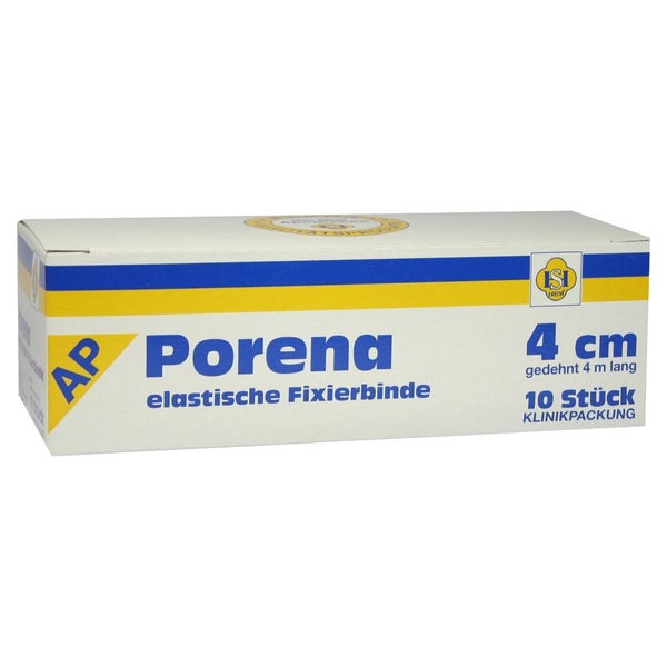 Porena Elast.mullbinde 4 cm weiß o.Cello 10 St