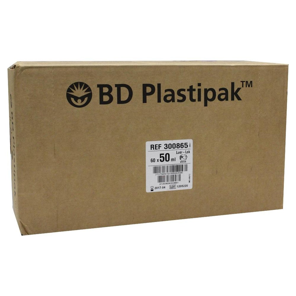 BD Plastipak Spr.50 ml Luer Lok zentr. 60X50 ml