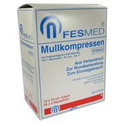 Produktabbildung: Mullkompressen ES 10x10 cm steril 8fach 25X2 St