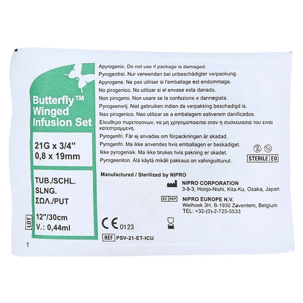Butterfly Infusionszubehör 21 G grün 1 St