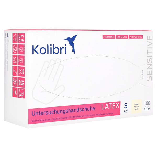 Kolibri Sensitive U.hands.latex unst.pf 100 St