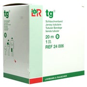 Produktabbildung: Lohmann & Rauscher tg Schlauchverband, weiß, 20 m, nahtlos gestrickt und dehnbar - 1 Stück, Gr. 9 (8,5 cm) für Oberschenkel, Kopf, Achselhöhle 1 St