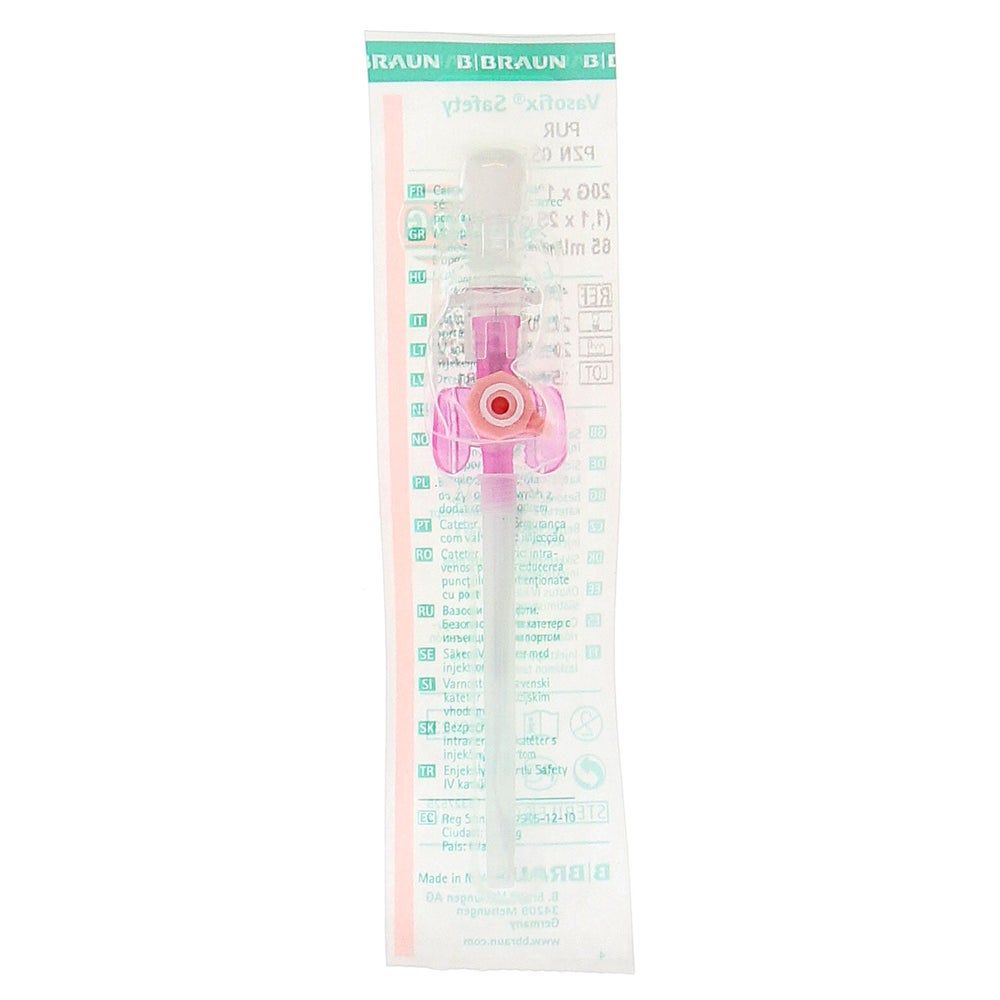 B. Braun Vasofix Safety Venenverweilkanüle rosa-weiß PUR 20G (1,1 x 25mm) 1 St