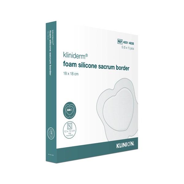Kliniderm foam Silicone Sacrum Border 18 5 St