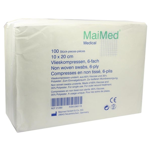 MaiMed Vlieskompressen unsteril 6- lagig 100 Stück - 10 x 20 cm 100 St