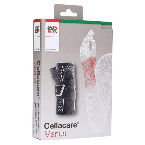 Lohmann & Rauscher Cellacare Manus Comfort Handgelenkbandage links, formgestrickt mit Silikonpolstern - Größe 3, Handgelenkumfang: 16,5-19 cm 1 St