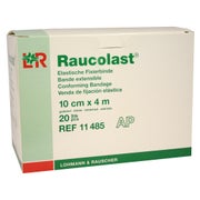 Lohmann & Rauscher Raucolast elastische Fixierbinde mit Webkanten, längselastisch - 1 Packung = 20 Stück, Maße: 10 cm x 4 m 20 St
