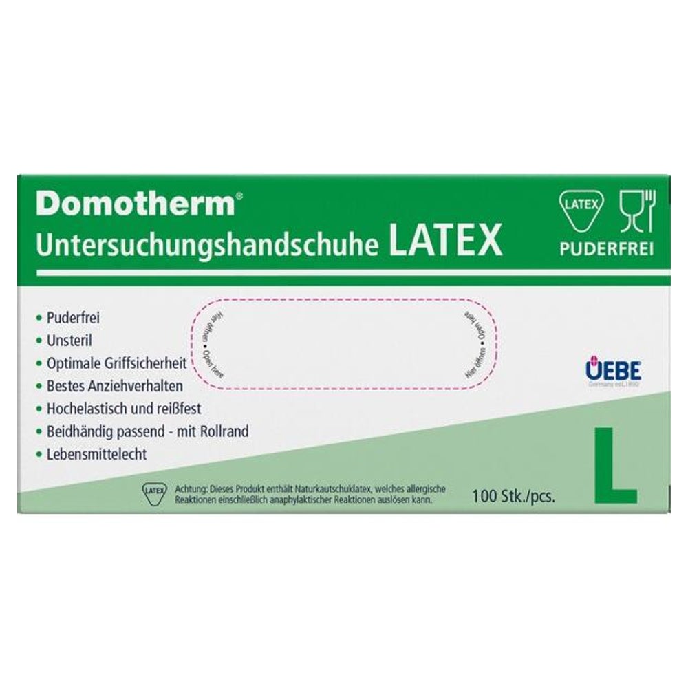 Domotherm Unt.handschuhe Latex unsteril 100 St