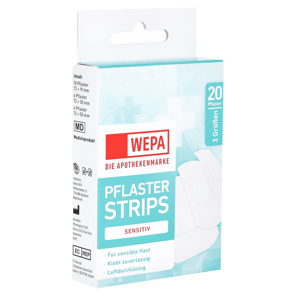 WEPA Pflaster Strips sensitiv 20 St
