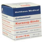 Produktabbildung: Holthaus Medical Cottonelast Kurzzug-Binde 5 m, Baumwolle - 1 Packung = 1 Stück einzeln in Schachtel, Maße: 6 cm x 5 m 1 St